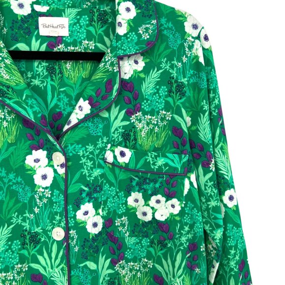 Bed Head PJs Forever Floral Classic Stretch Jersey PJ Set Green Purple Size XS - Picture 5 of 14
